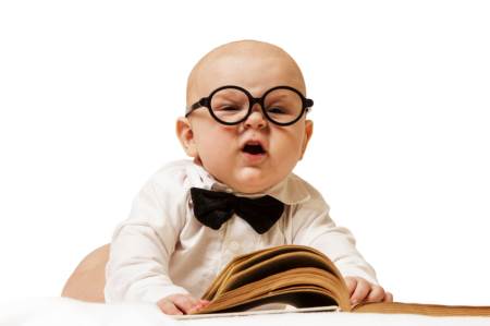 Baby reading